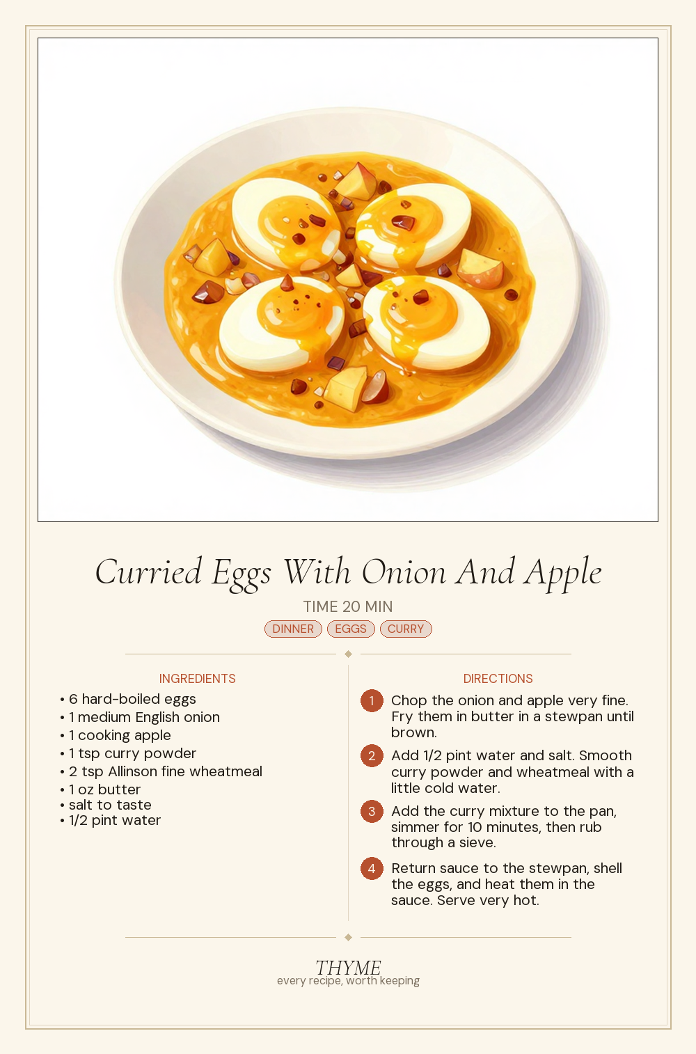 Curried Eggs With Onion And Apple