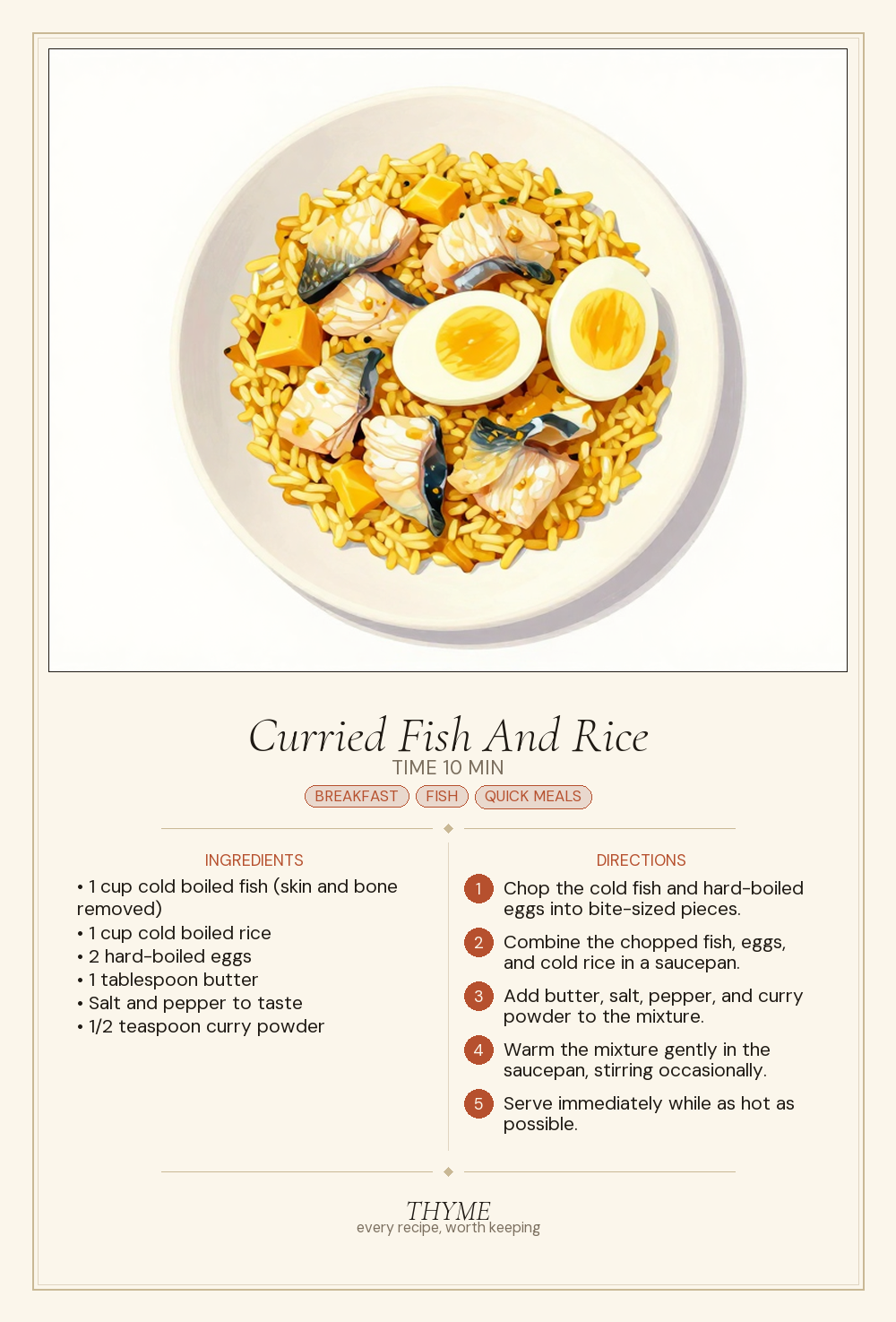 Curried Fish And Rice