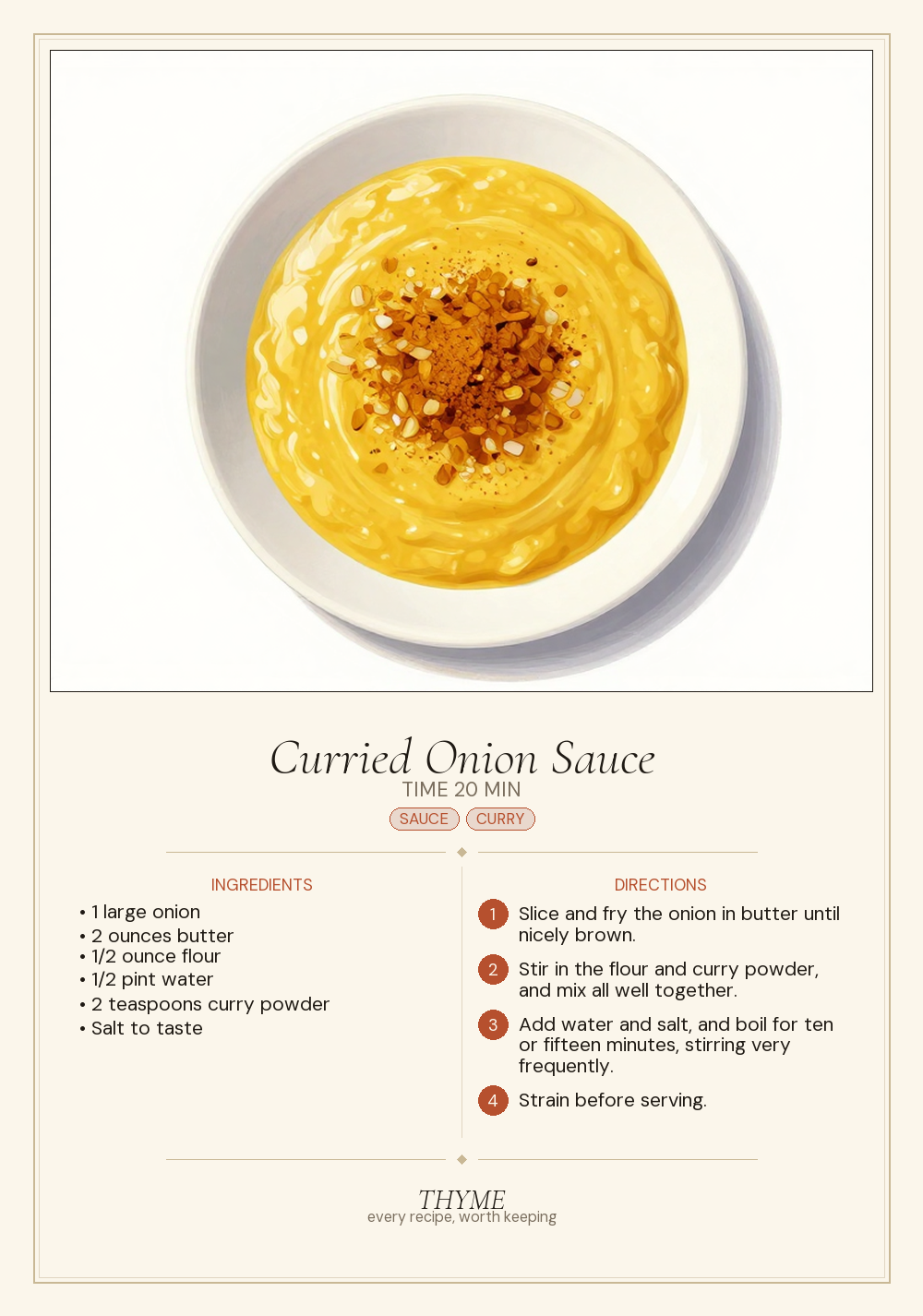 Curried Onion Sauce
