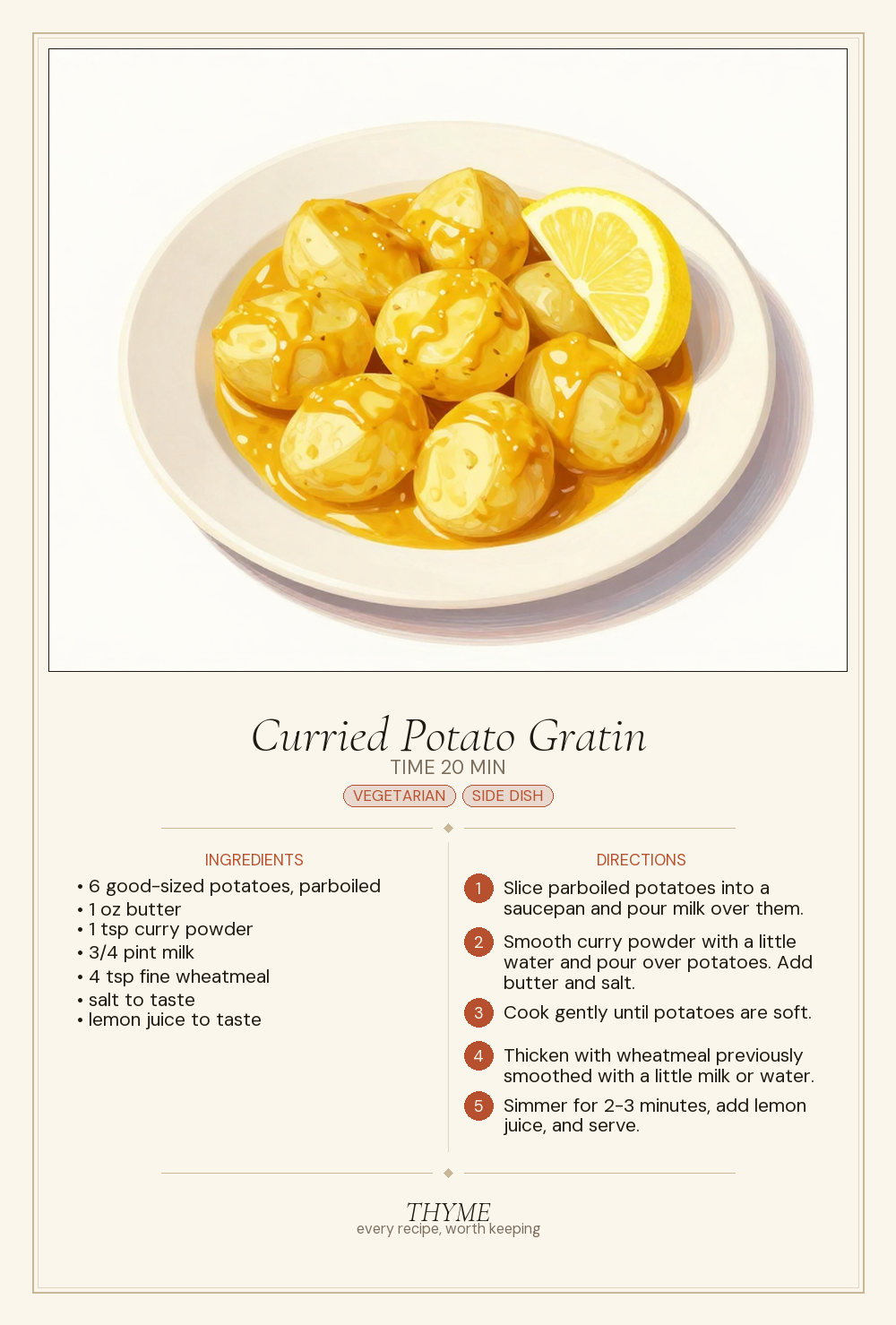 Curried Potato Gratin