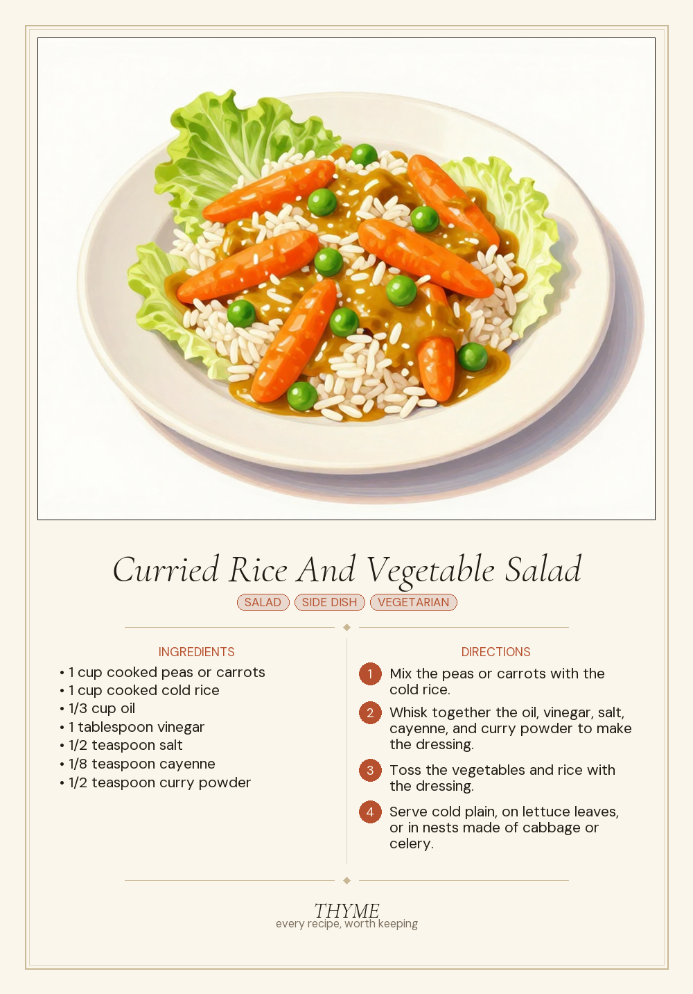 Curried Rice And Vegetable Salad