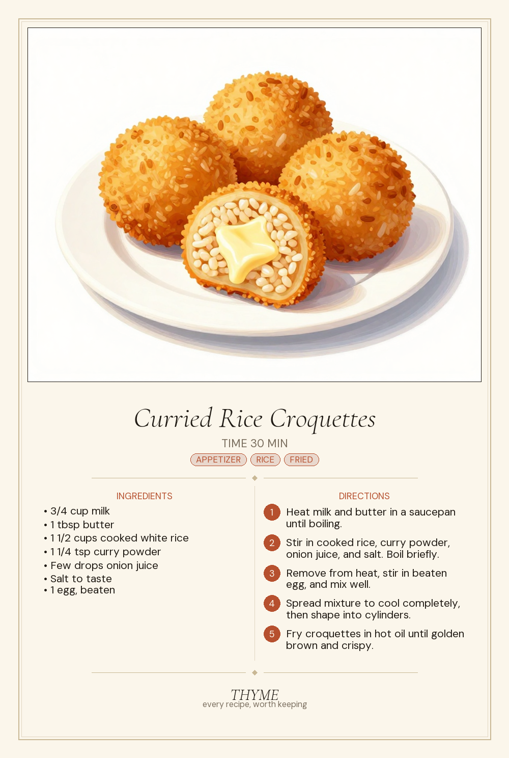 Curried Rice Croquettes
