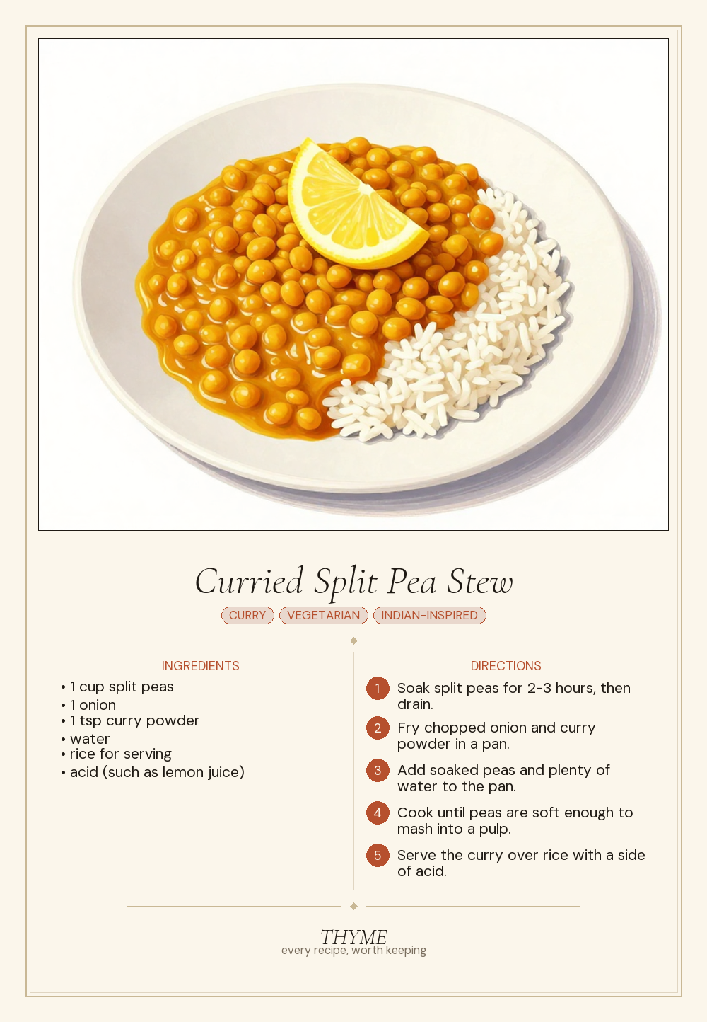 Curried Split Pea Stew