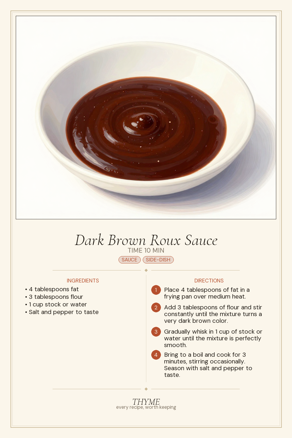 Dark Brown Roux Sauce