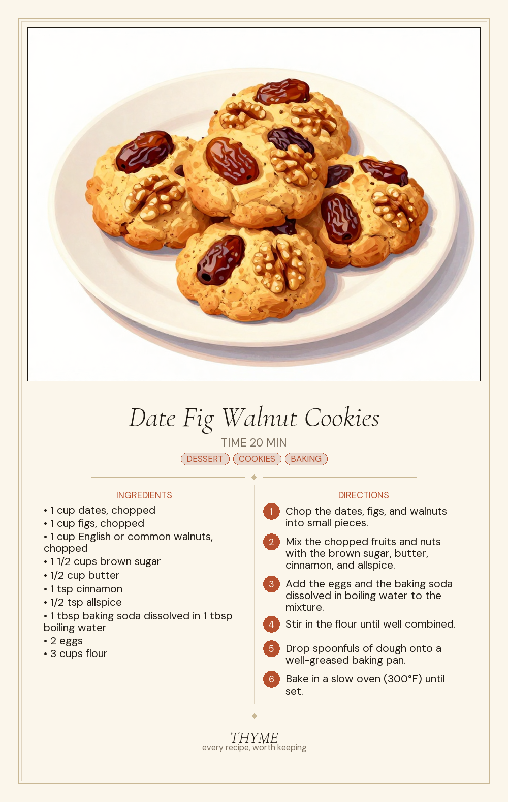 Date Fig Walnut Cookies