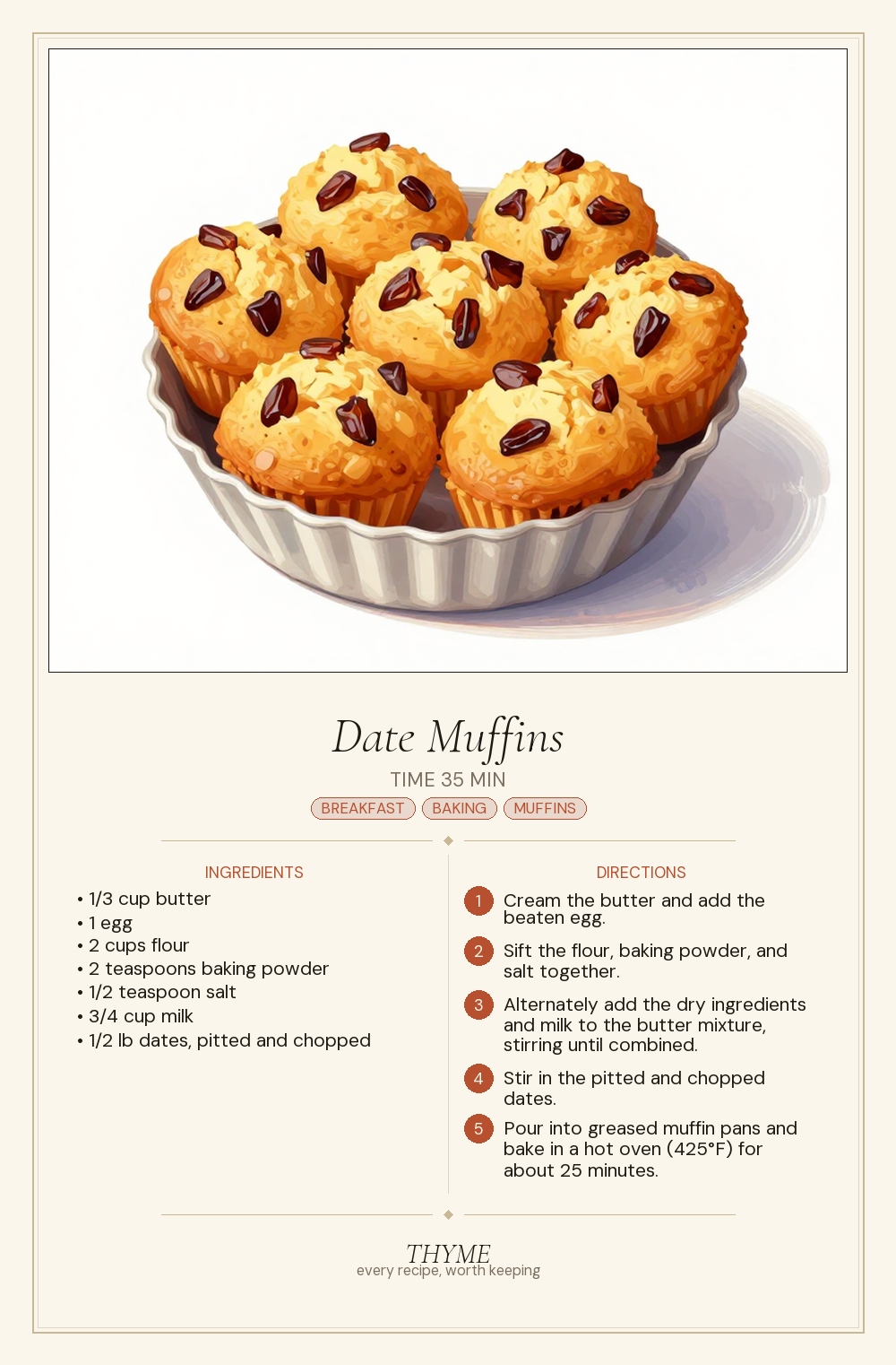 Date Muffins