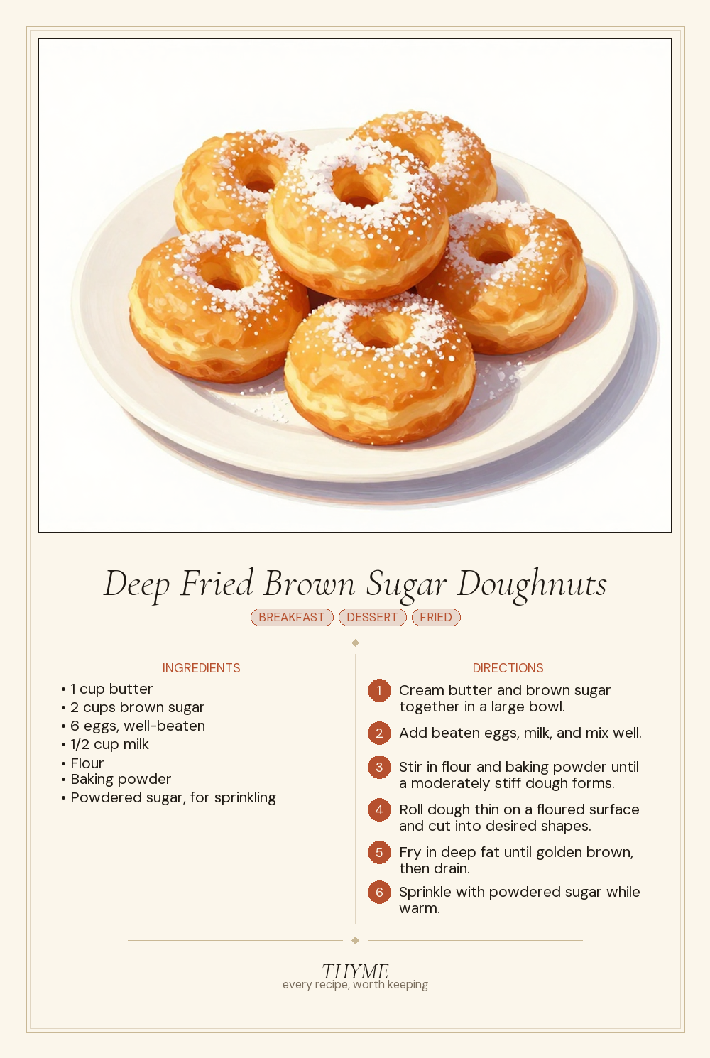 Deep Fried Brown Sugar Doughnuts