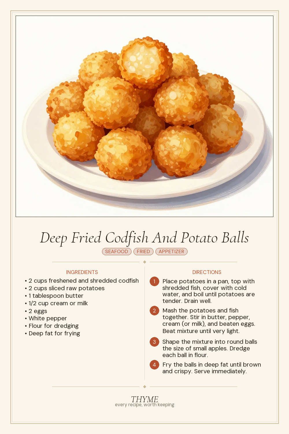 Deep Fried Codfish And Potato Balls
