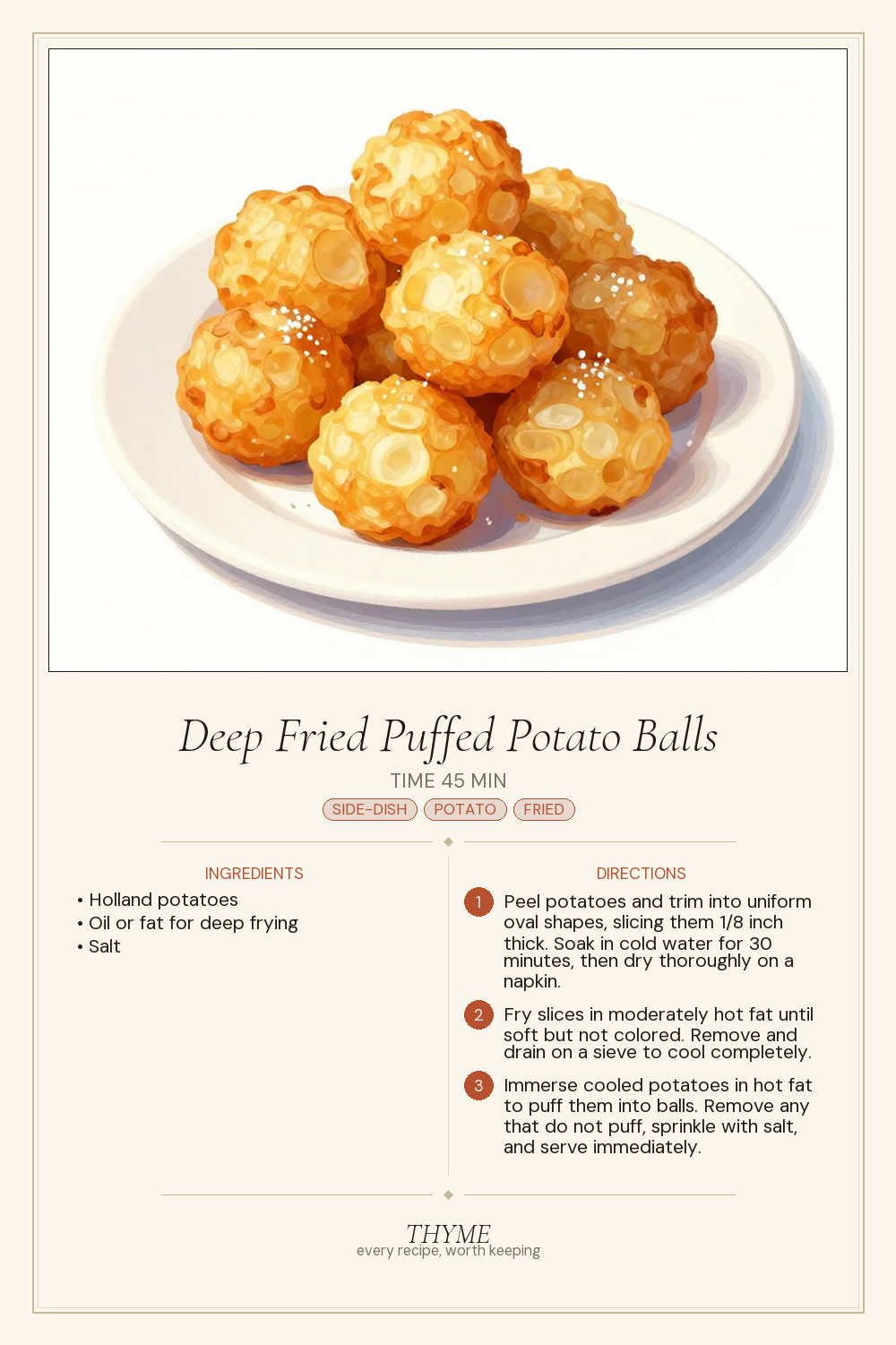 Deep Fried Puffed Potato Balls