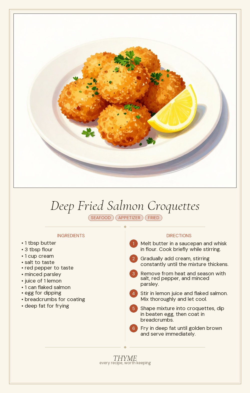 Deep Fried Salmon Croquettes