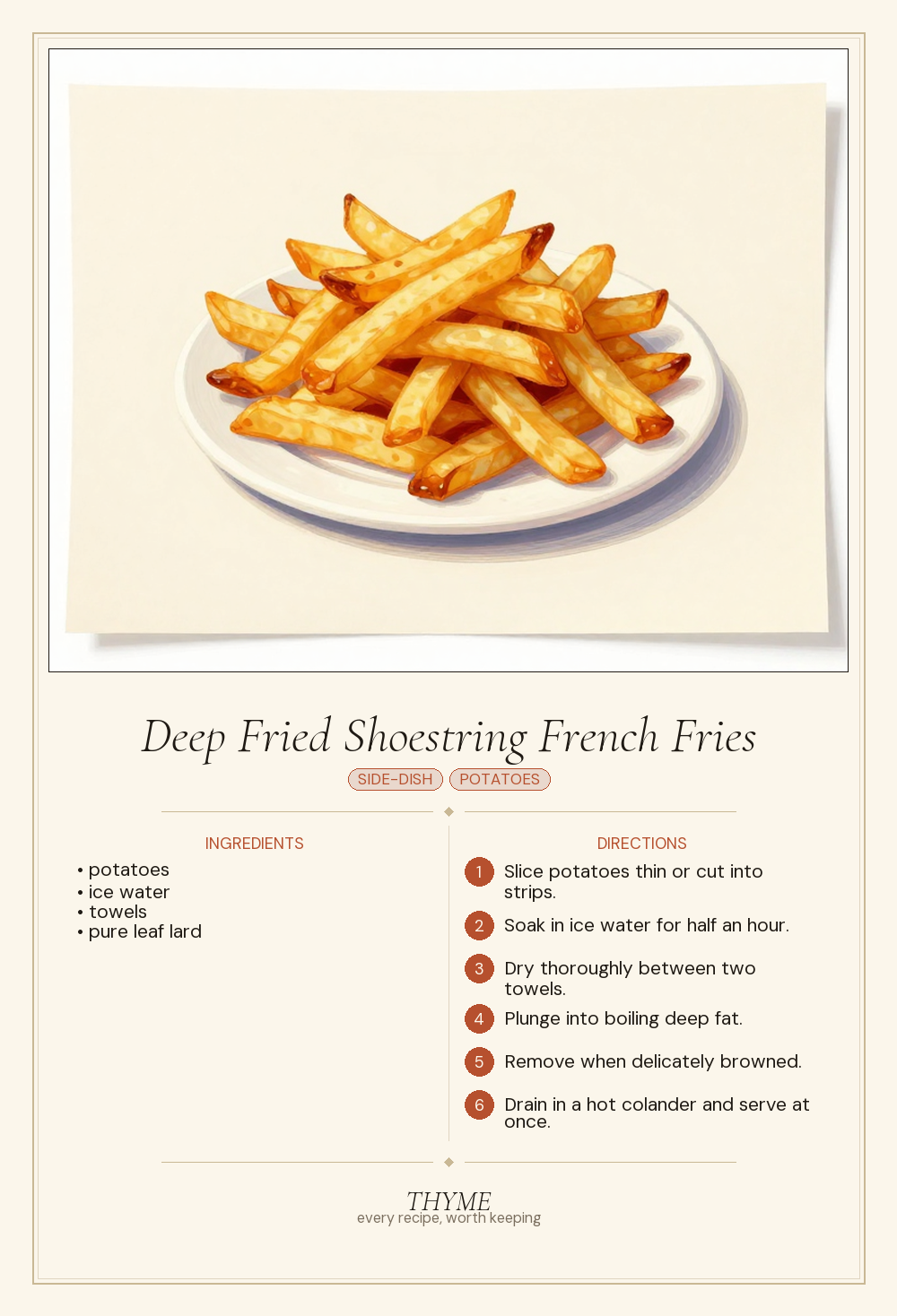 Deep Fried Shoestring French Fries