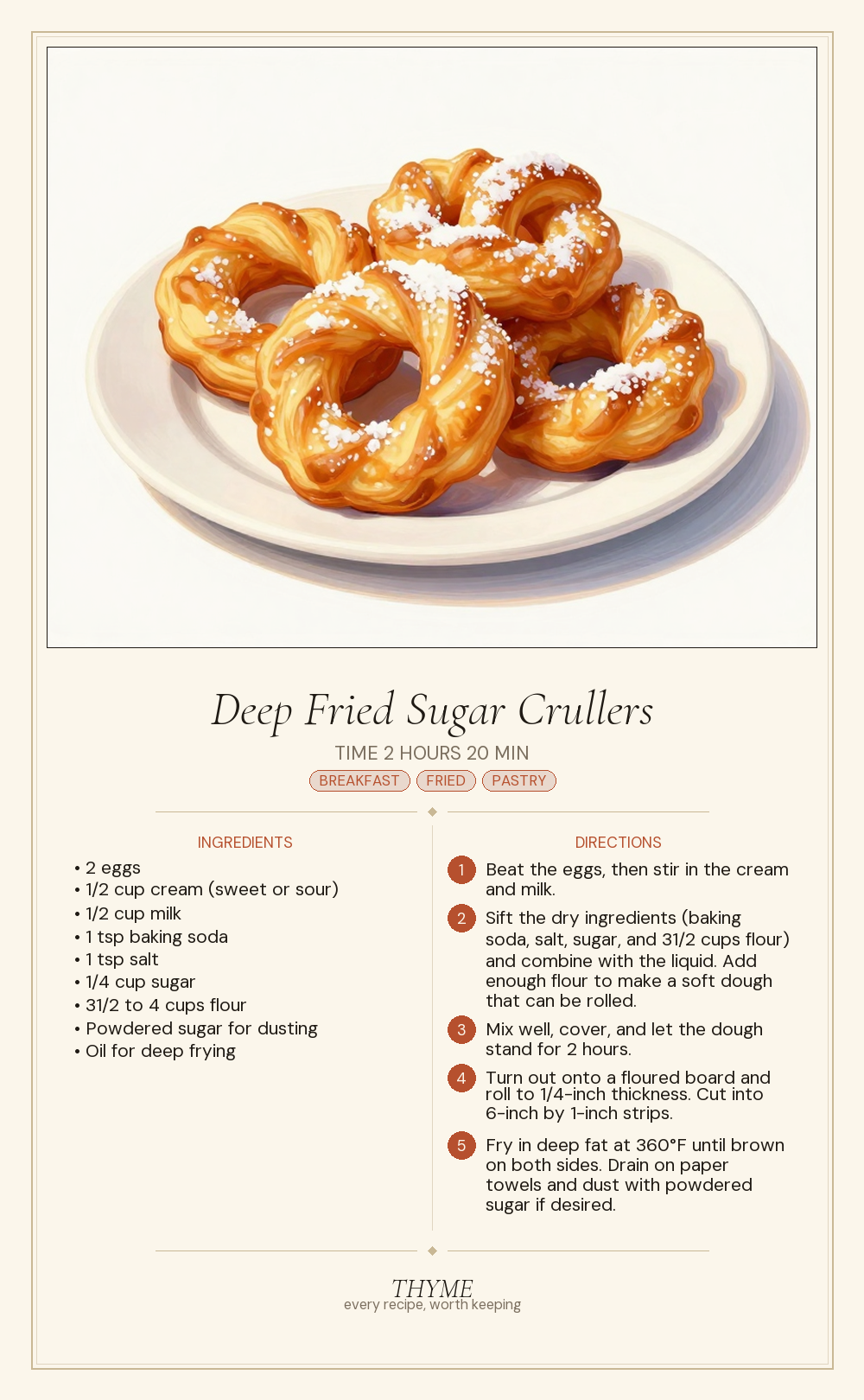 Deep Fried Sugar Crullers