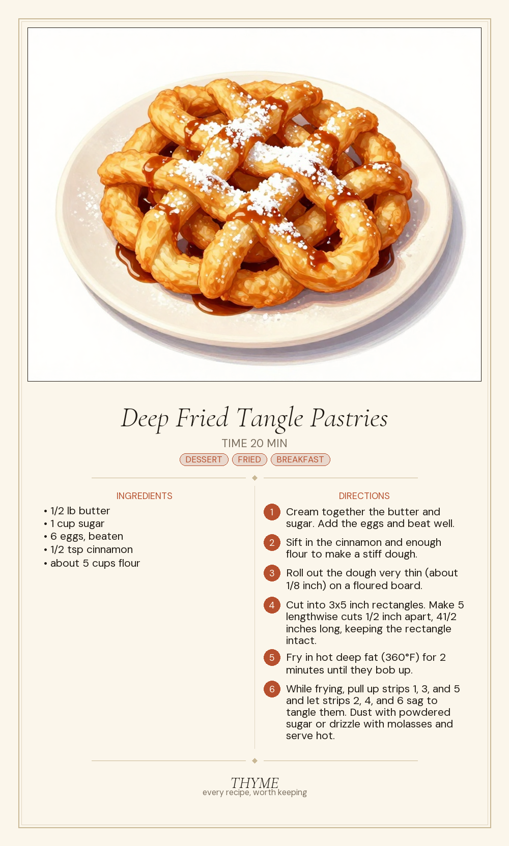 Deep Fried Tangle Pastries