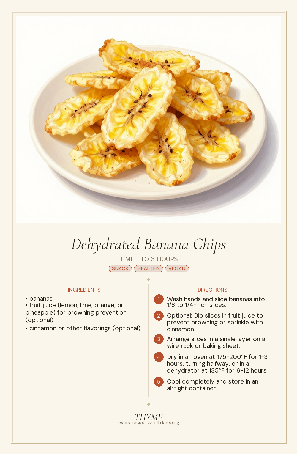 Dehydrated Banana Chips