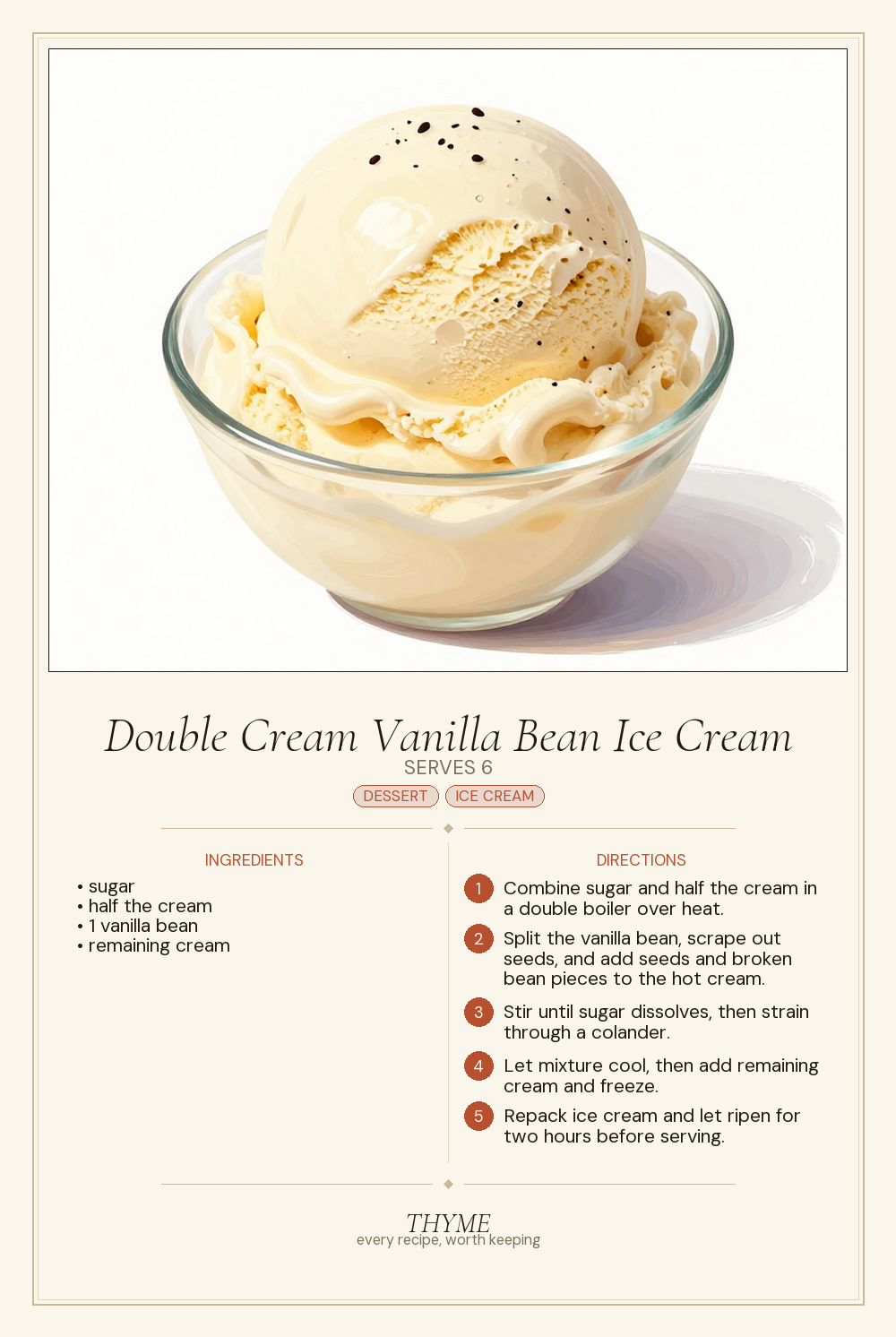 Double Cream Vanilla Bean Ice Cream