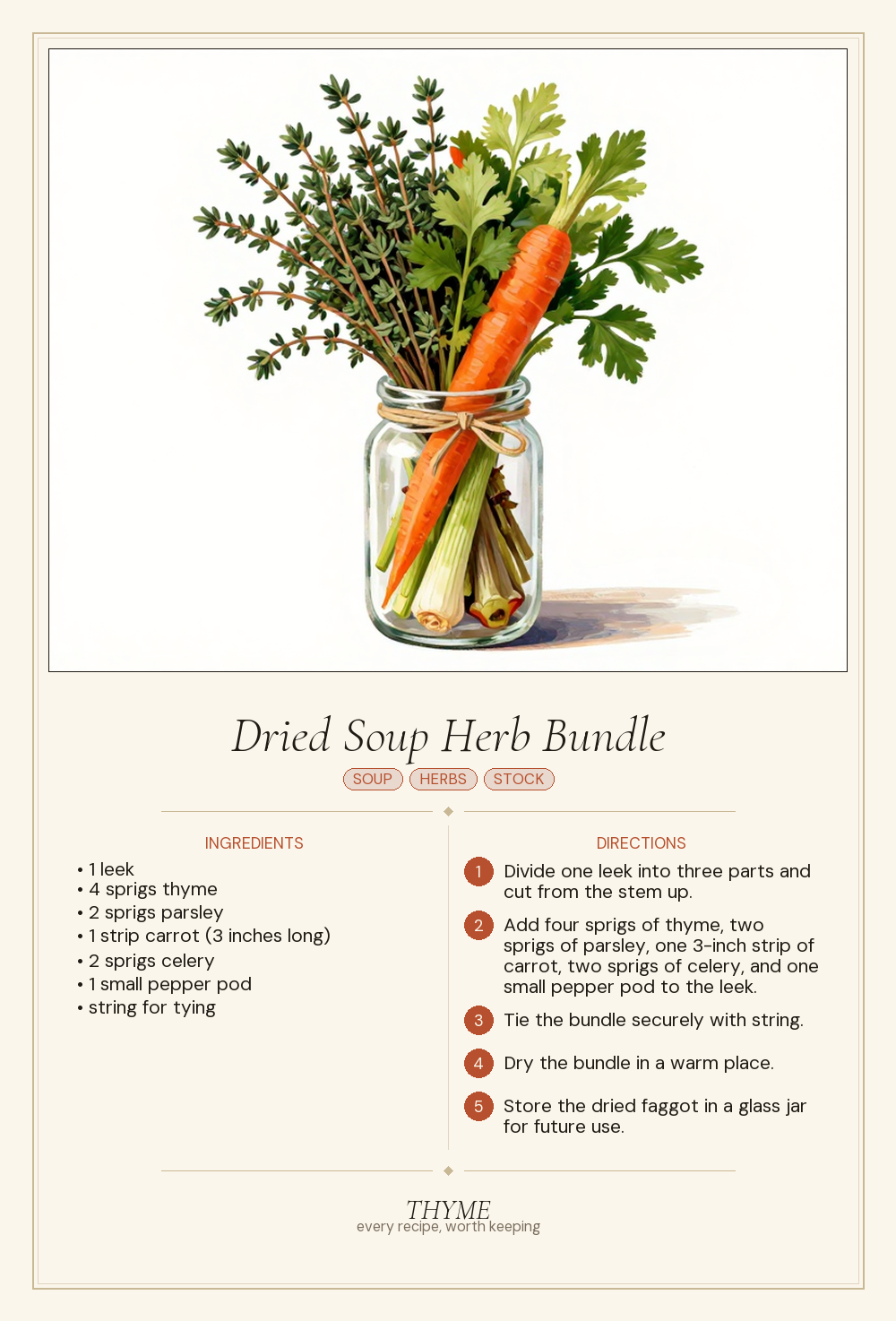 Dried Soup Herb Bundle