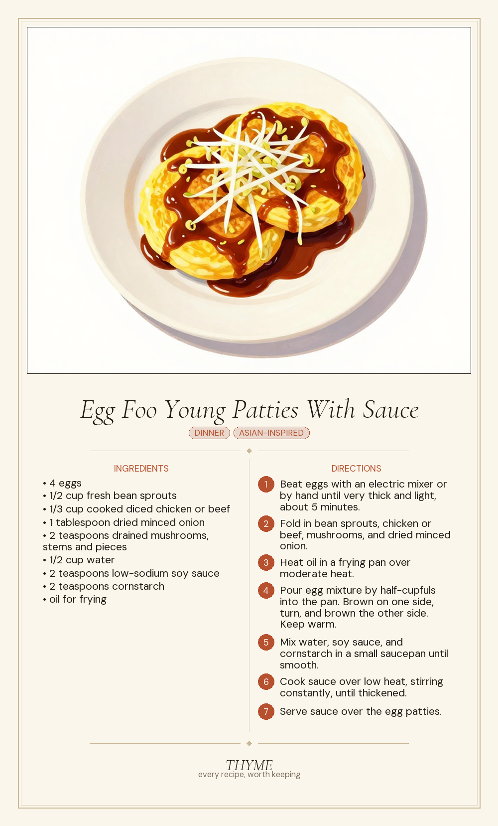 Egg Foo Young Patties With Sauce