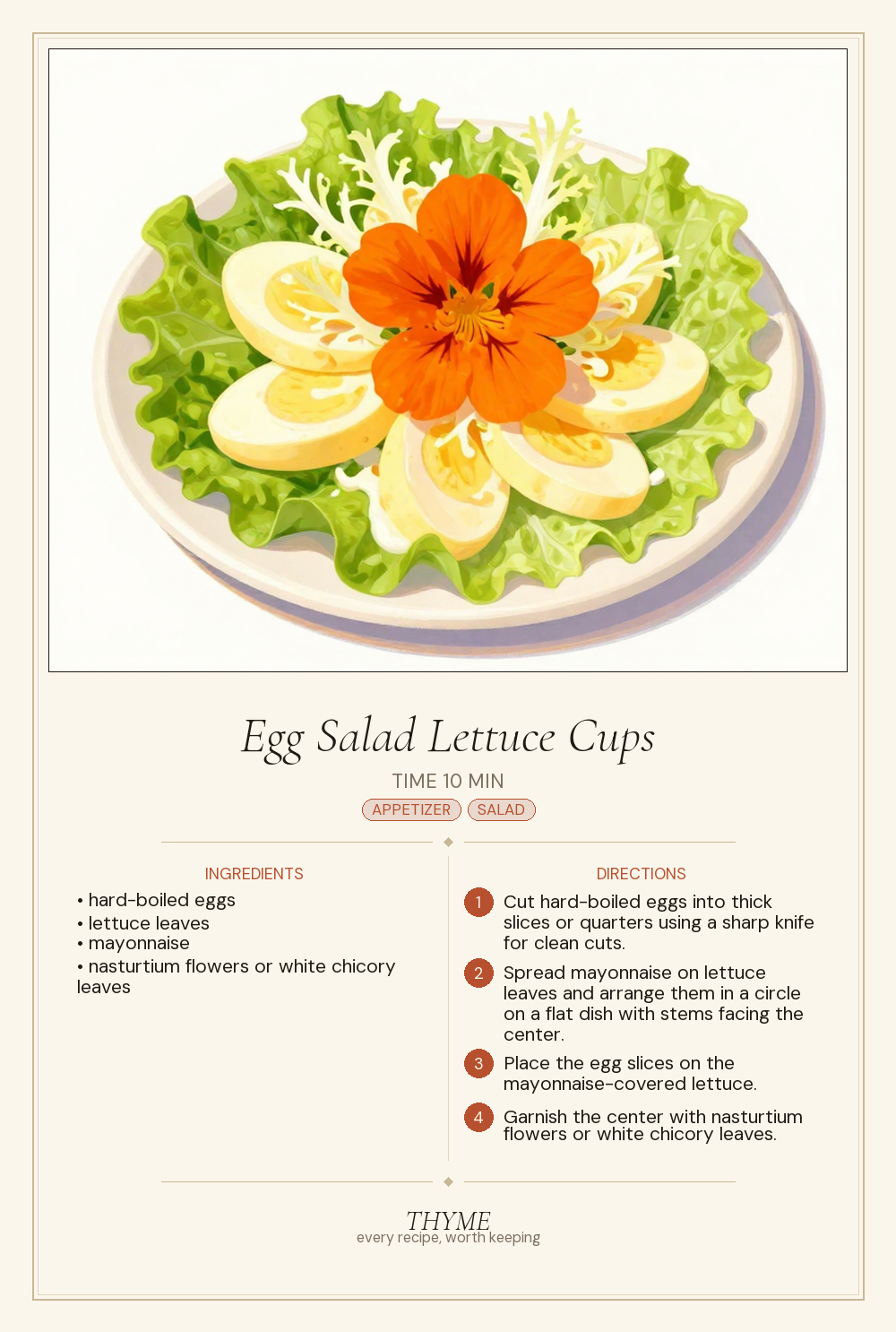 Egg Salad Lettuce Cups