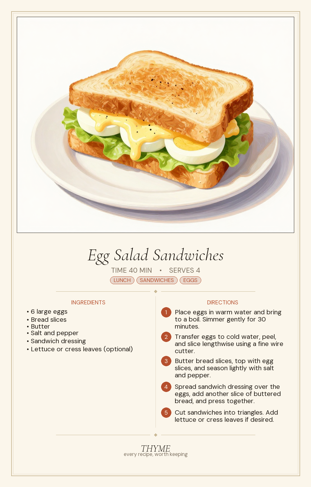 Egg Salad Sandwiches