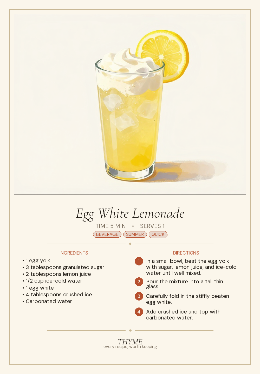 Egg White Lemonade