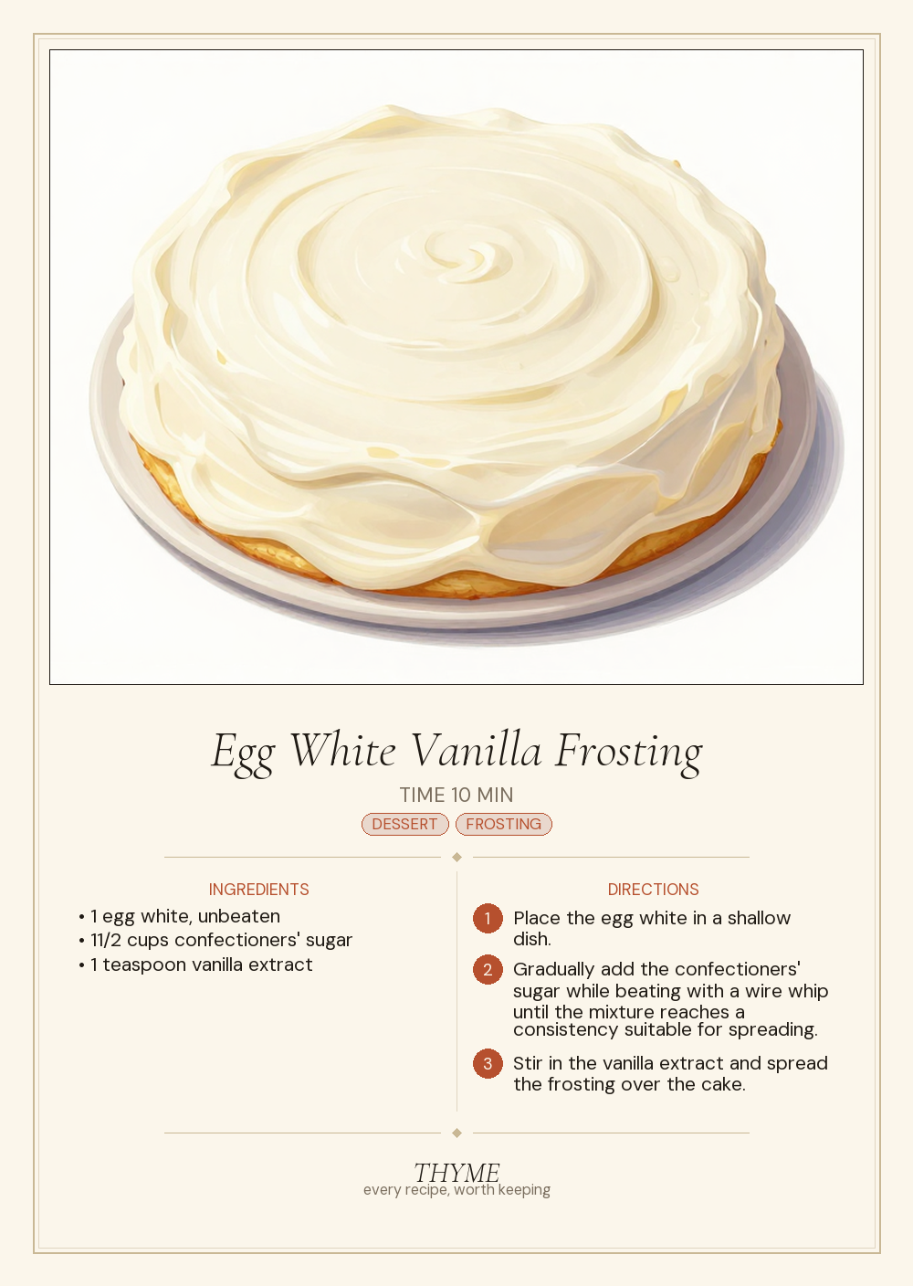 Egg White Vanilla Frosting