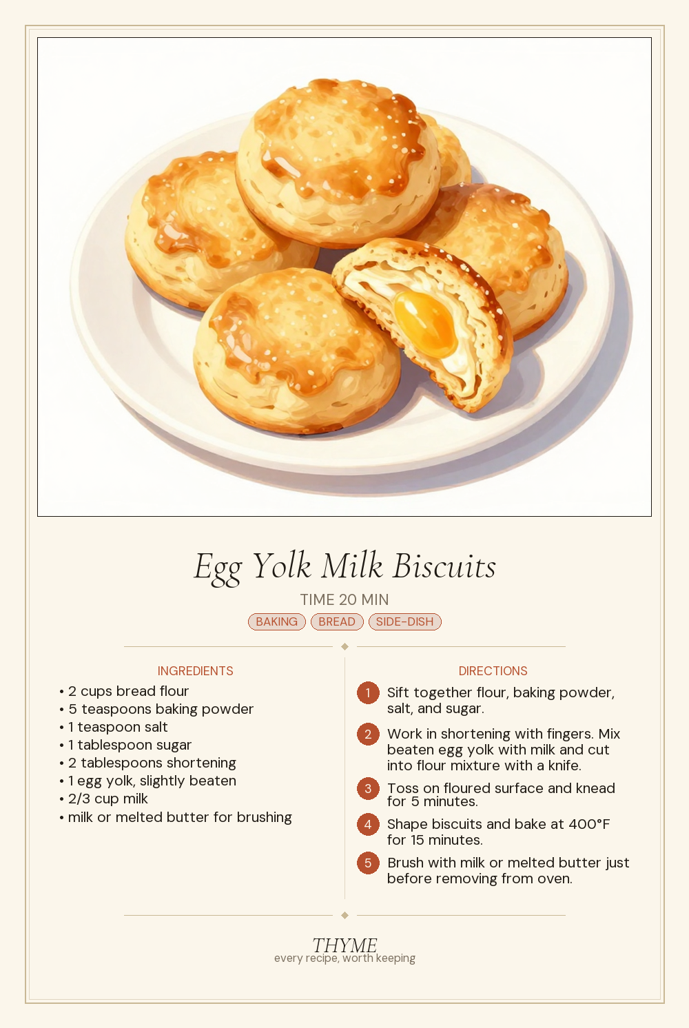 Egg Yolk Milk Biscuits