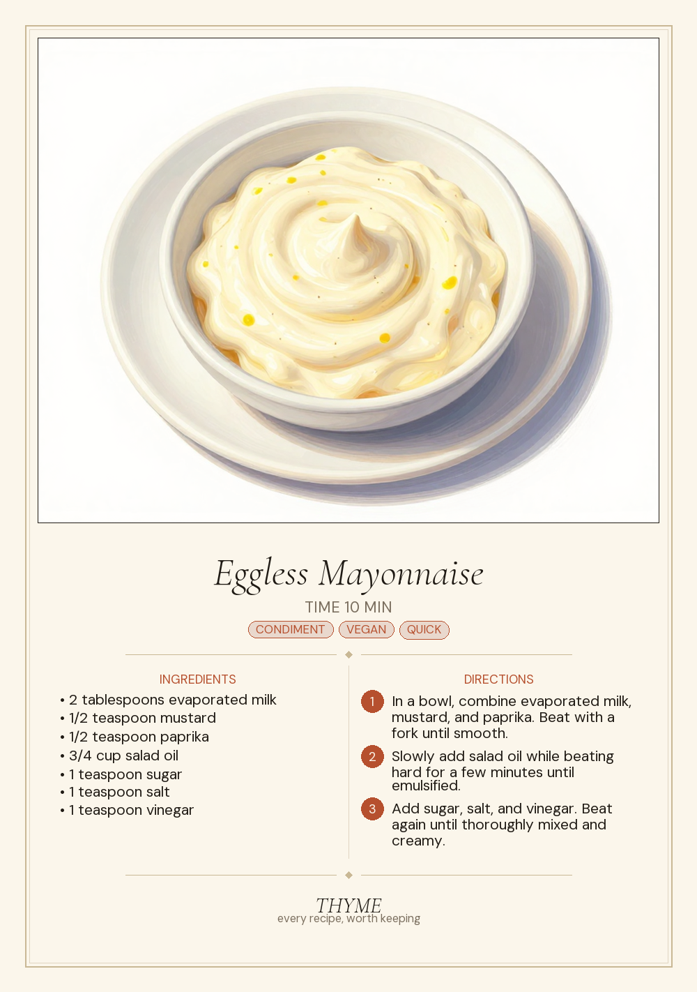 Eggless Mayonnaise