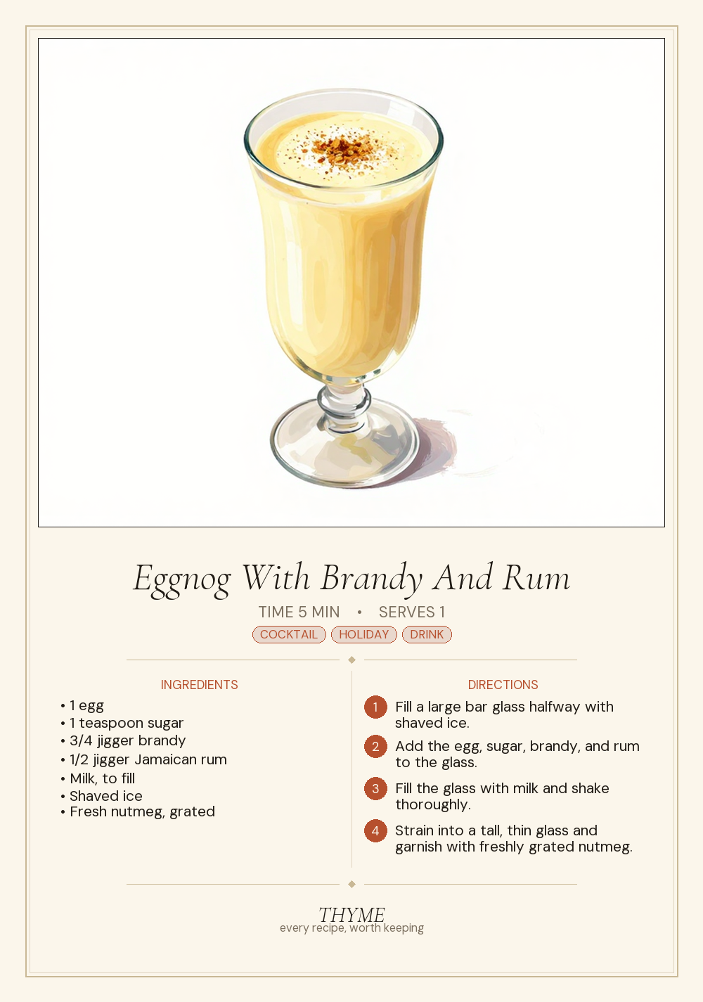 Eggnog With Brandy And Rum