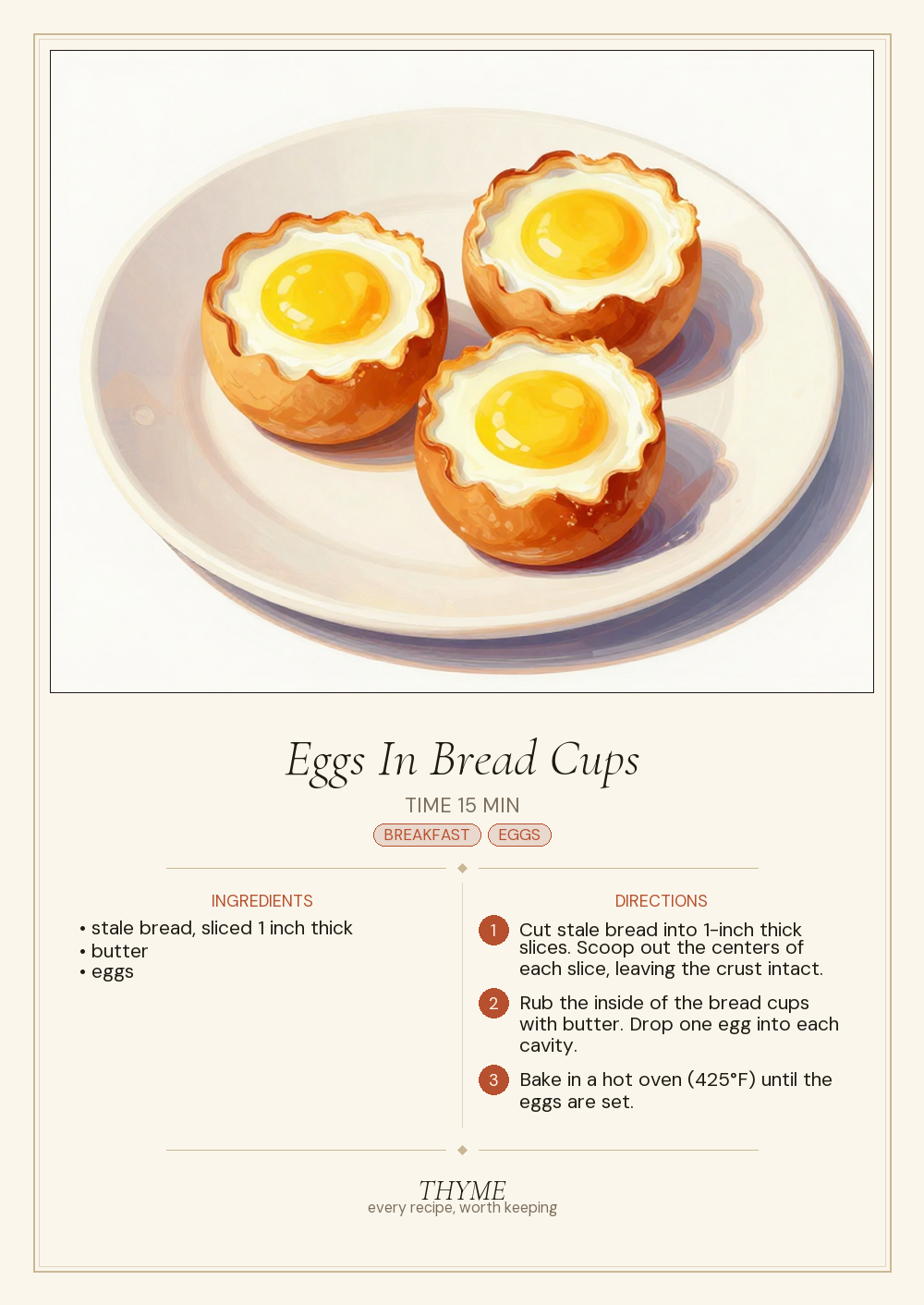 Eggs In Bread Cups