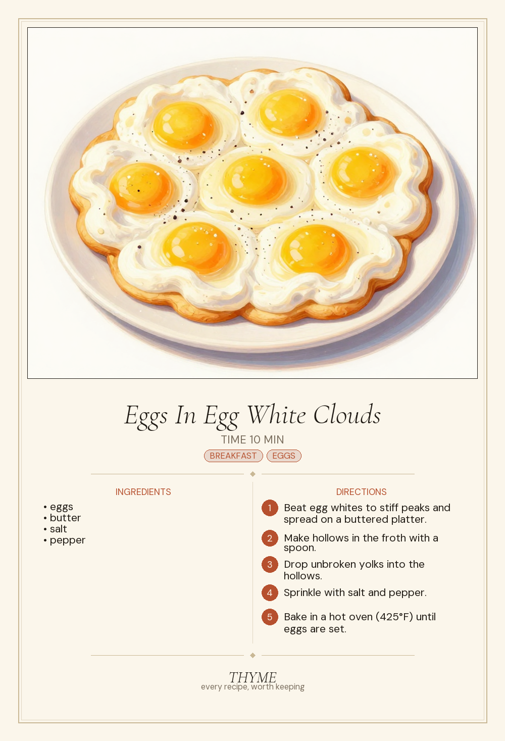 Eggs In Egg White Clouds