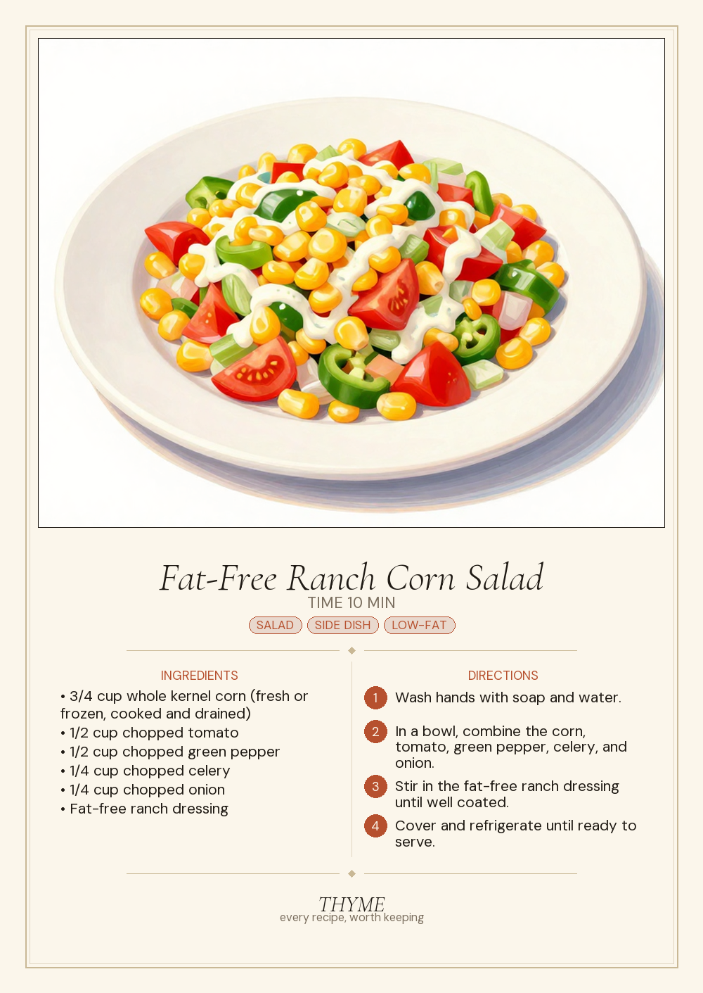 Fat-Free Ranch Corn Salad