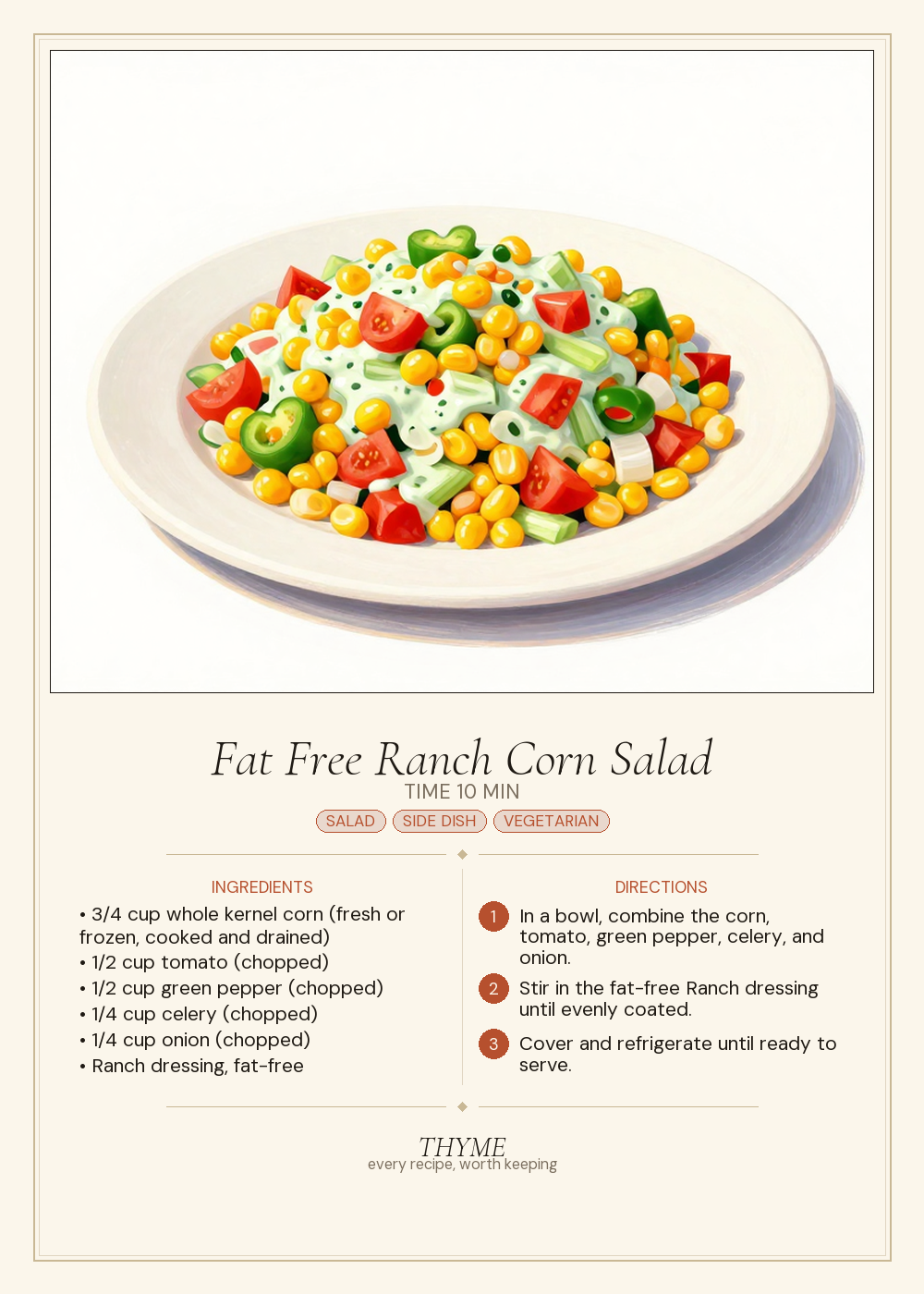 Fat Free Ranch Corn Salad
