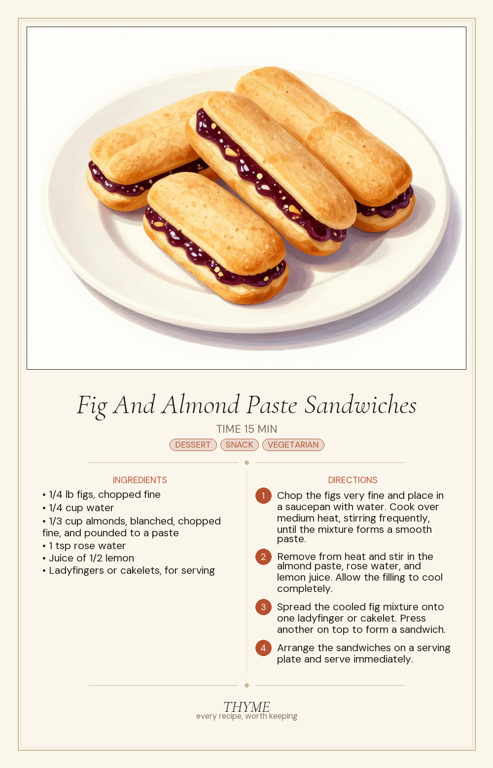 Fig And Almond Paste Sandwiches