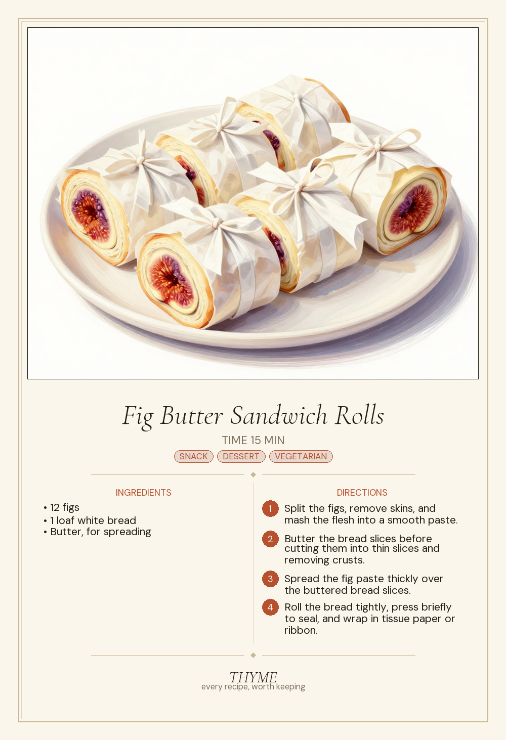 Fig Butter Sandwich Rolls