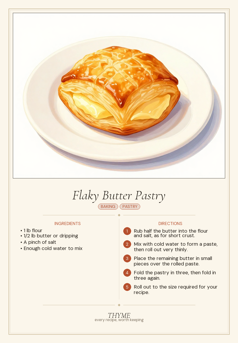 Flaky Butter Pastry