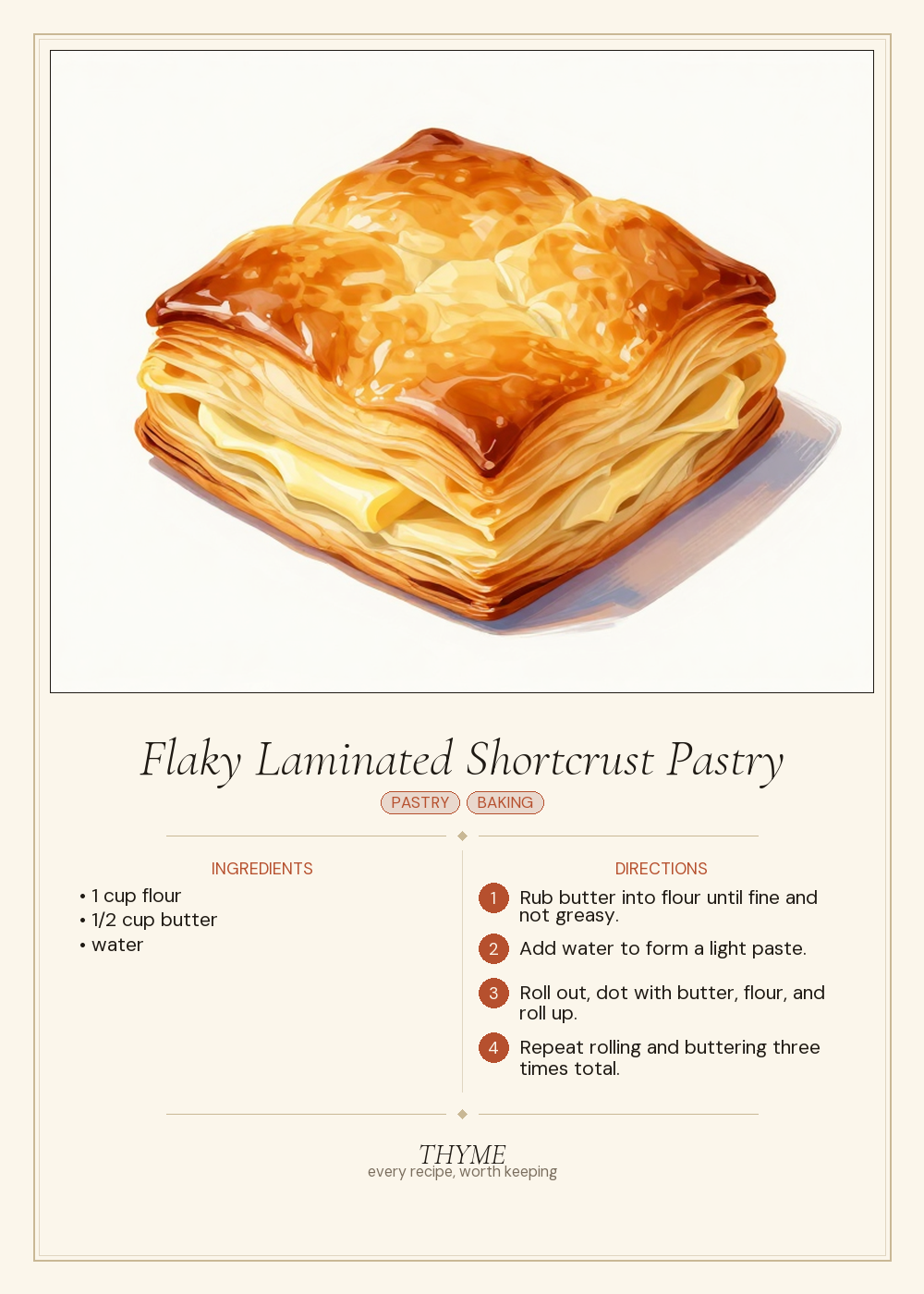 Flaky Laminated Shortcrust Pastry