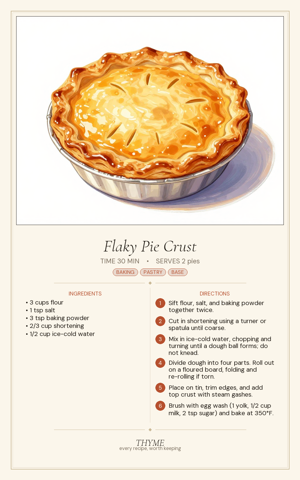 Flaky Pie Crust