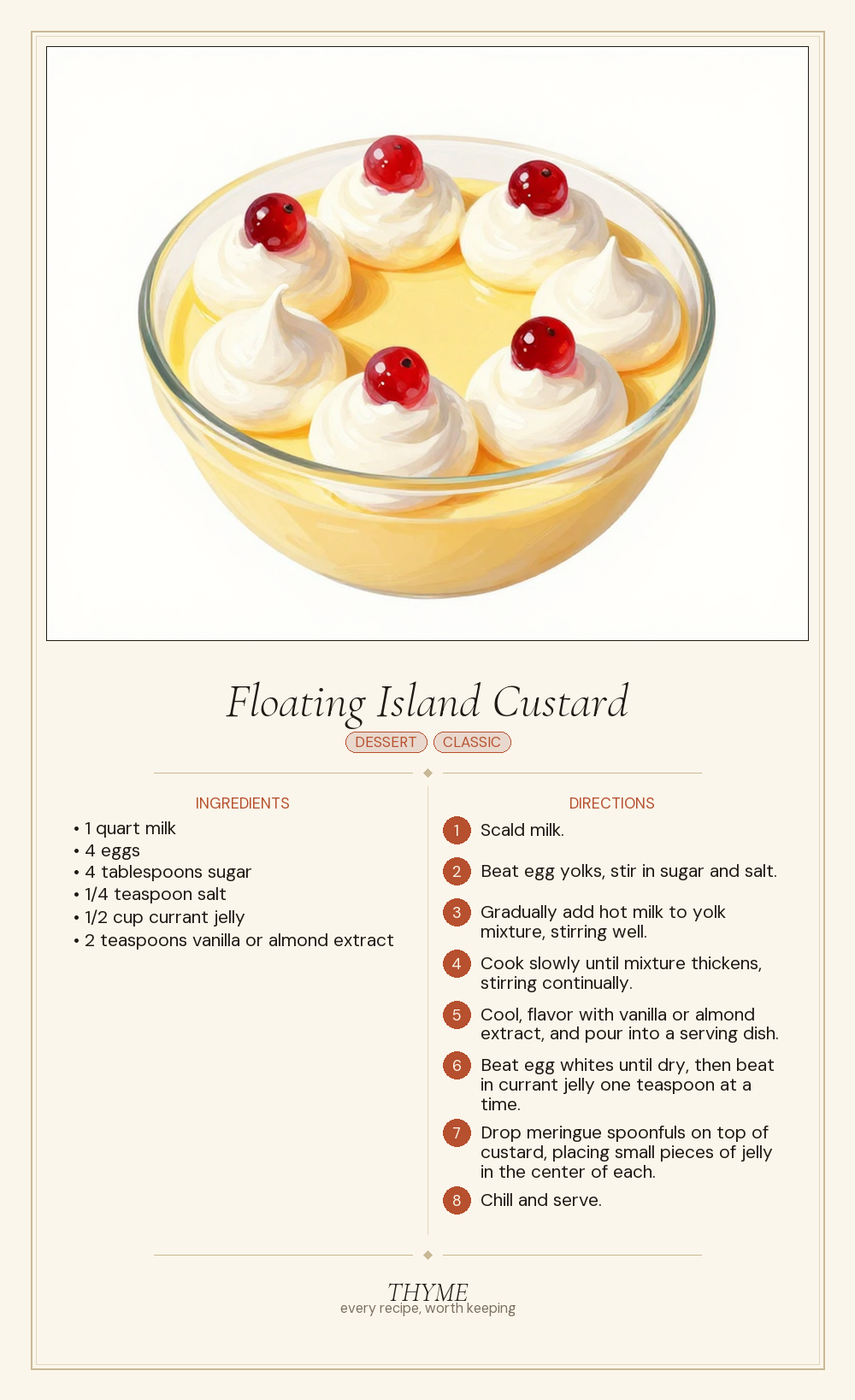 Floating Island Custard