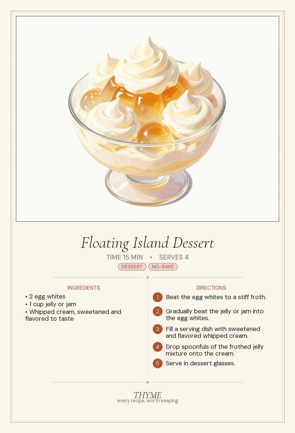 Floating Island Dessert