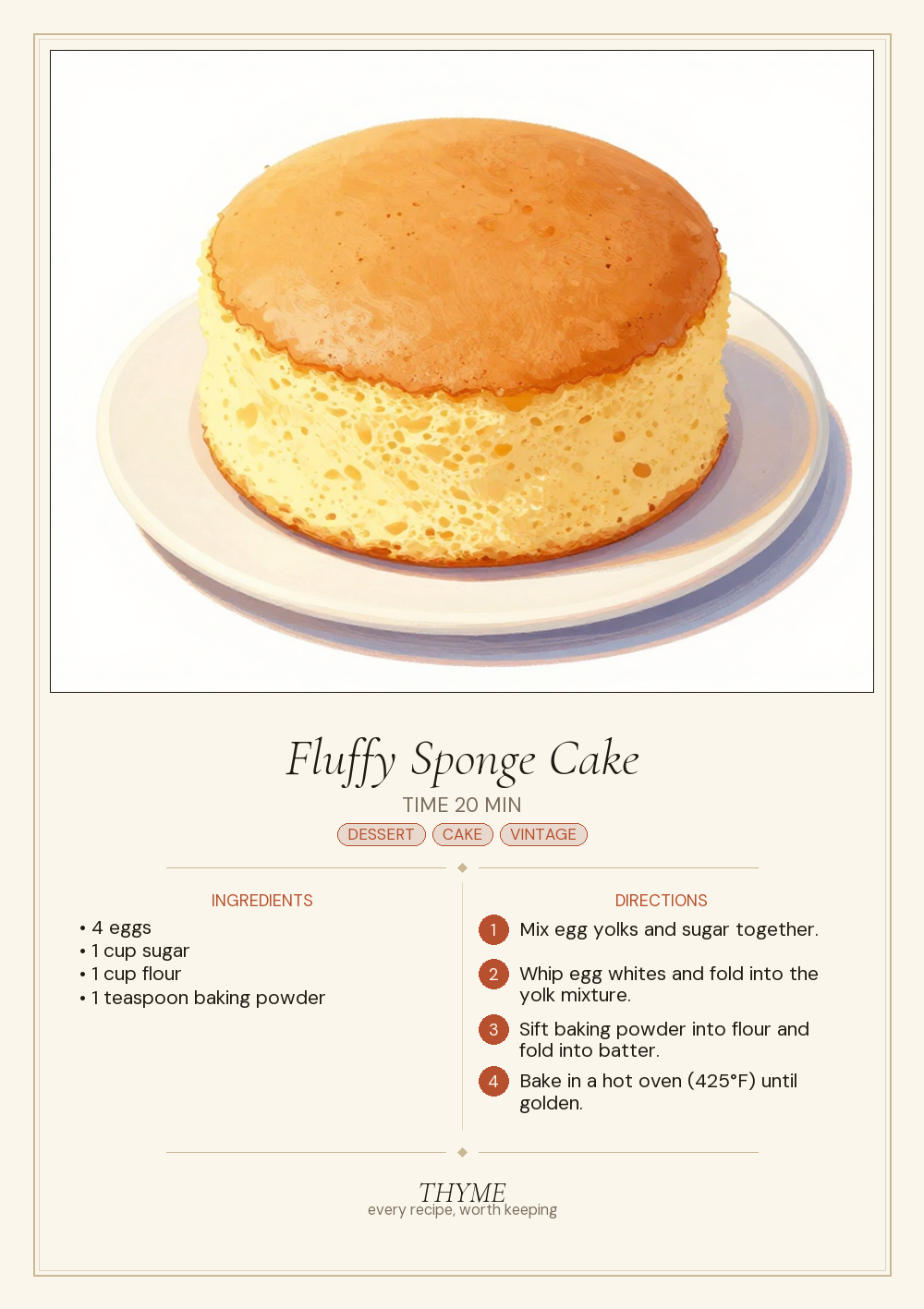 Fluffy Sponge Cake