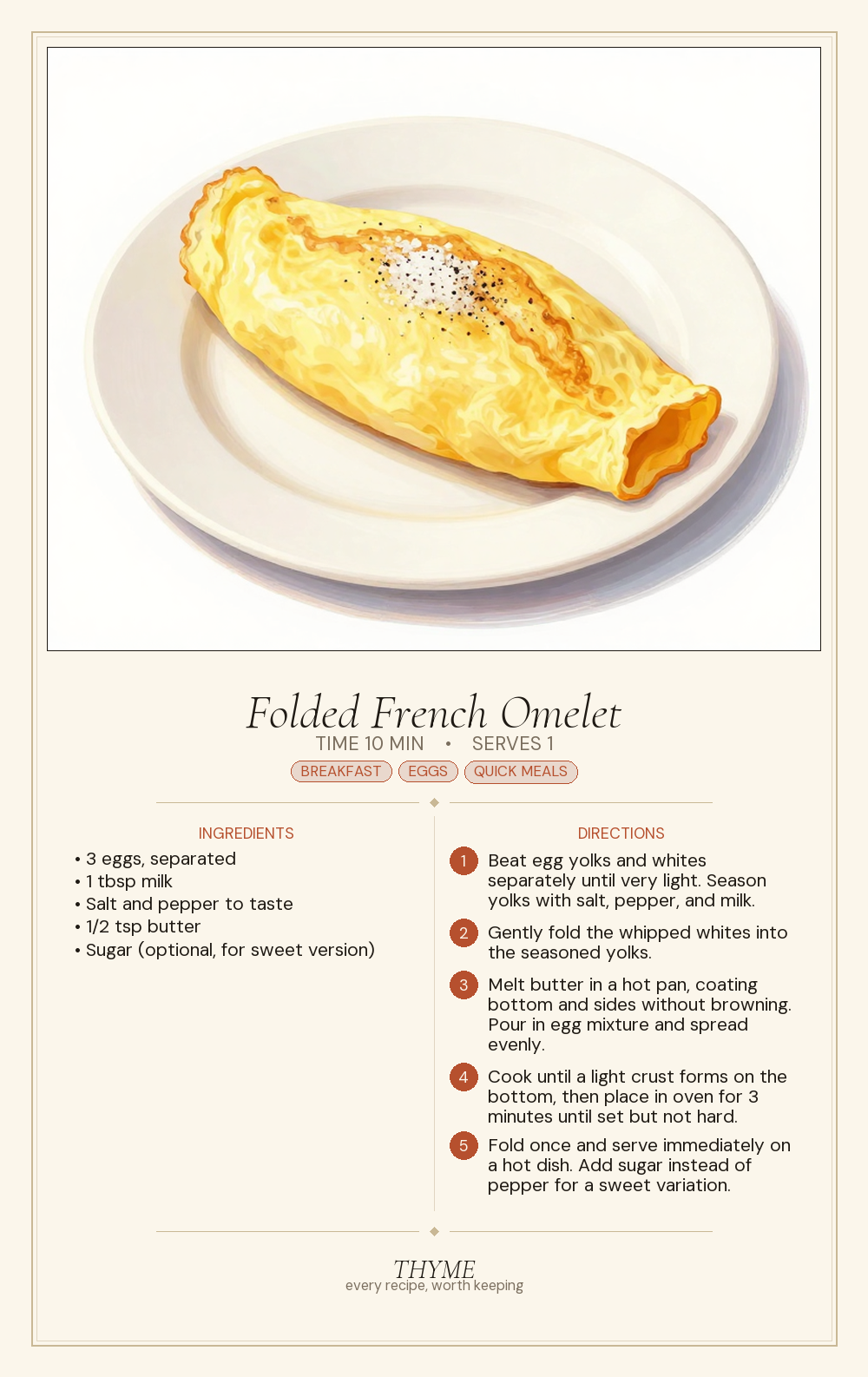 Folded French Omelet