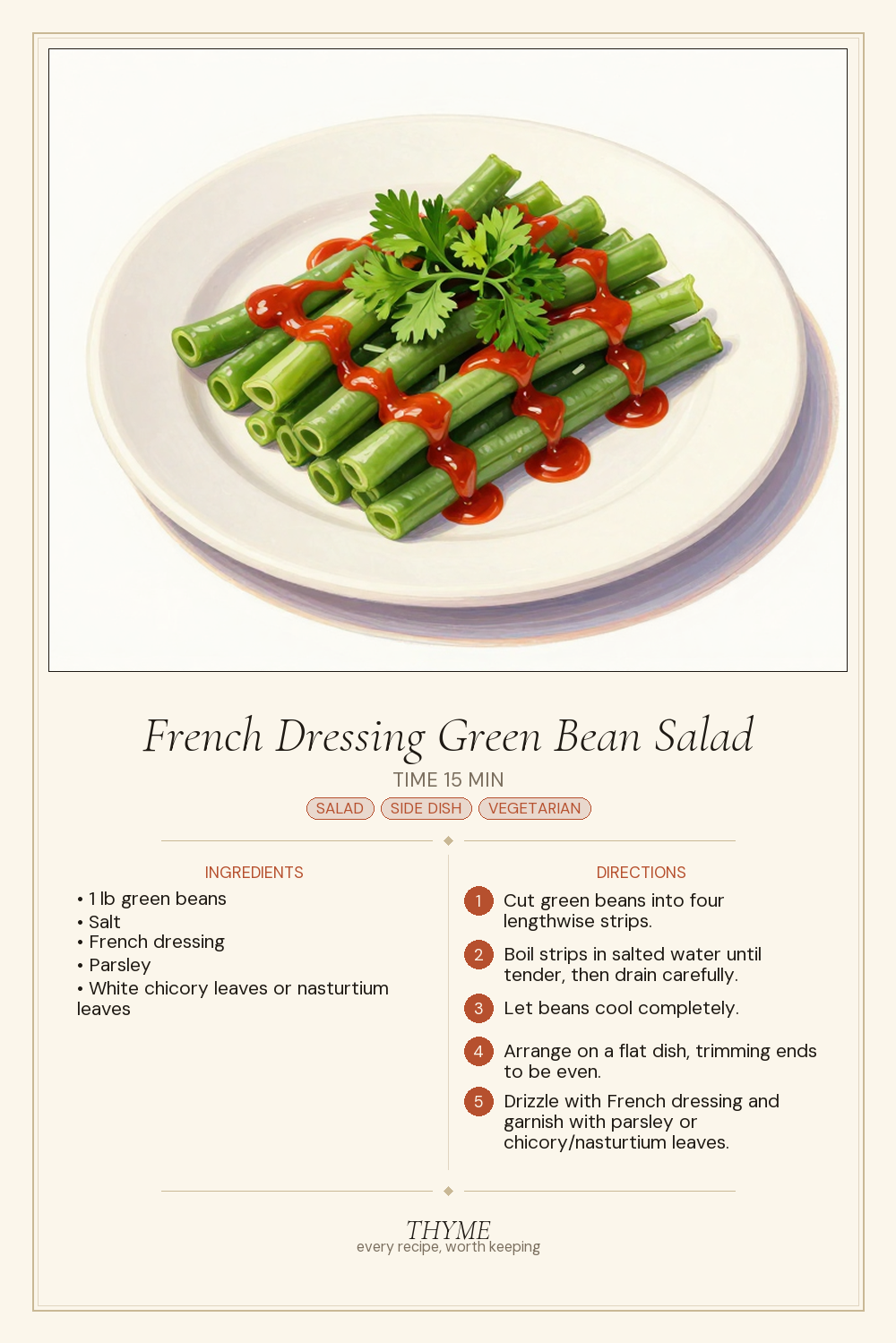 French Dressing Green Bean Salad