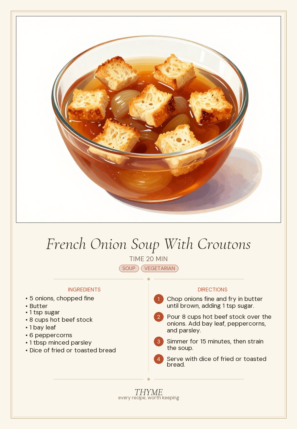 French Onion Soup With Croutons