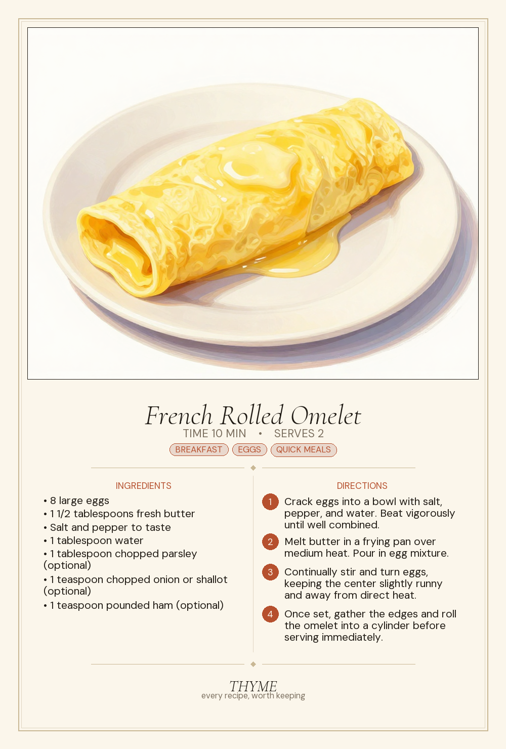 French Rolled Omelet