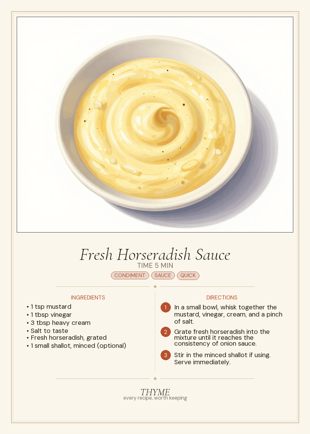 Fresh Horseradish Sauce