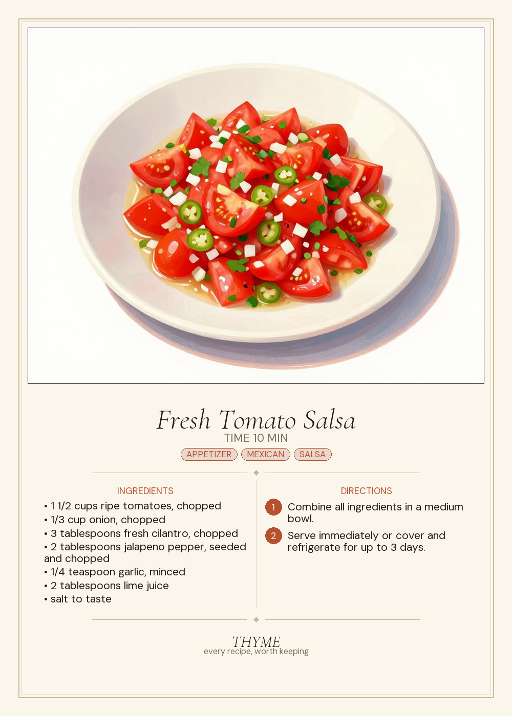 Fresh Tomato Salsa