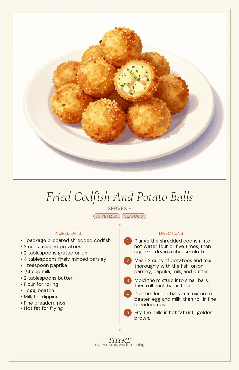 Fried Codfish And Potato Balls