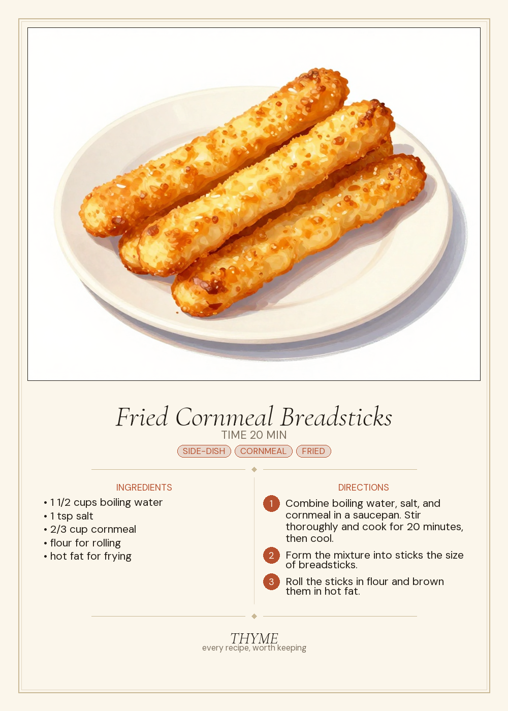 Fried Cornmeal Breadsticks
