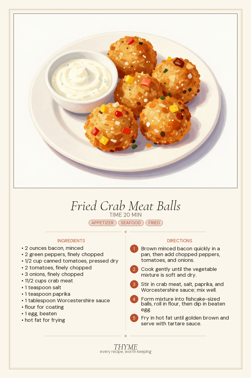 Fried Crab Meat Balls