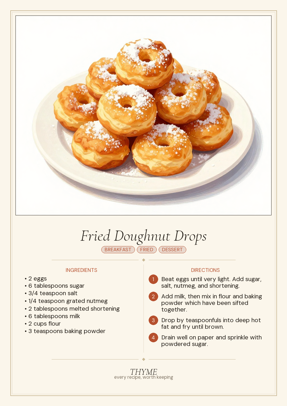 Fried Doughnut Drops